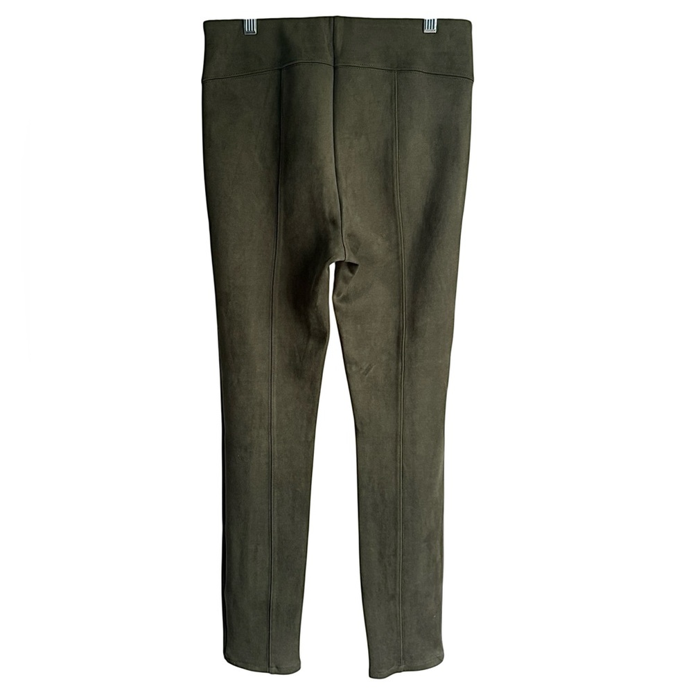 Anthropologie High Rise Elastic Waist Green Pull On Ankle Zip Leggings 30T NWOT - Picture 2 of 16
